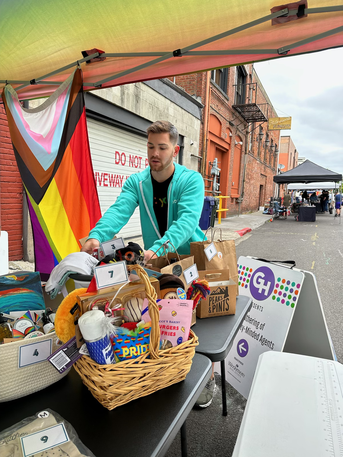 Spencer Eiseman at a Tacoma Pride community event